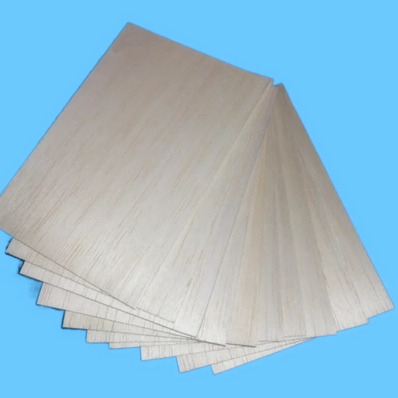 5 pcs Balsa Wood Sheets ply 150/200/250mm long 100mm wide 0.75/1/1.5/2/2.5/3/4/5/6/8/10mm thick for Craft DIY Project