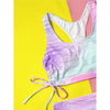 New Tie Dye Lace Up Shorts Female Swimsuit High Waist Bikini Women Swimwear Two-pieces Bikini set Bather Bathing Suit Swim V4969