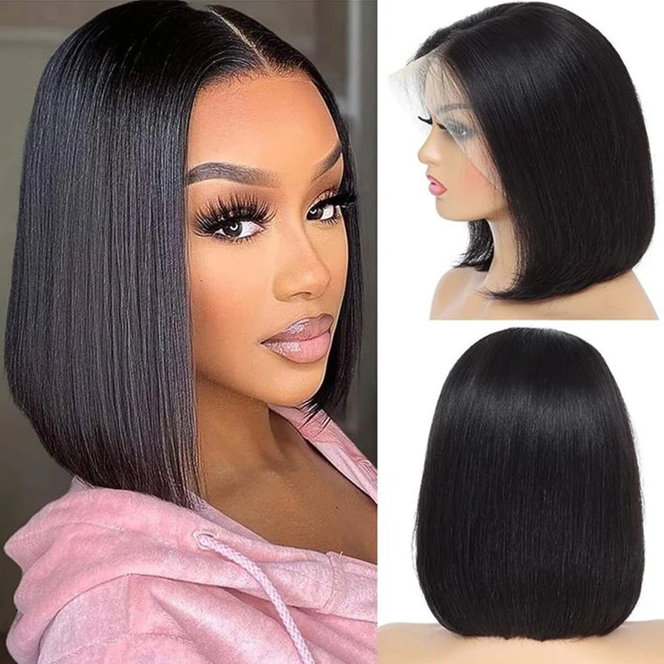 Ginger Short Bob Lace Front Wigs 100% Human Hair Wigs Bob Lace Wigs For Women Blonde Orange Straight Brazilian Hair Closure Wig