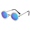 New Children's Circle Form Sunglasses Girl Decorative Pearl Frame Fashion Sun Glasses Cute Baby Outdoor Sunshade Eyewear UV400