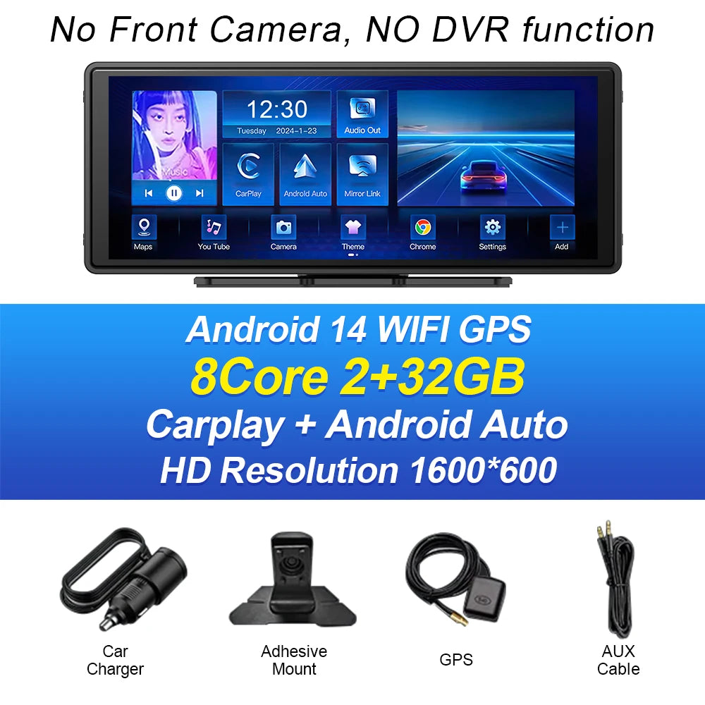 CAIXI 10.26" 4/8 Core Android 14 Wireless Carplay & Android Auto Car Radio   Multimedia Player Autoraido GPS Navigation Rearview