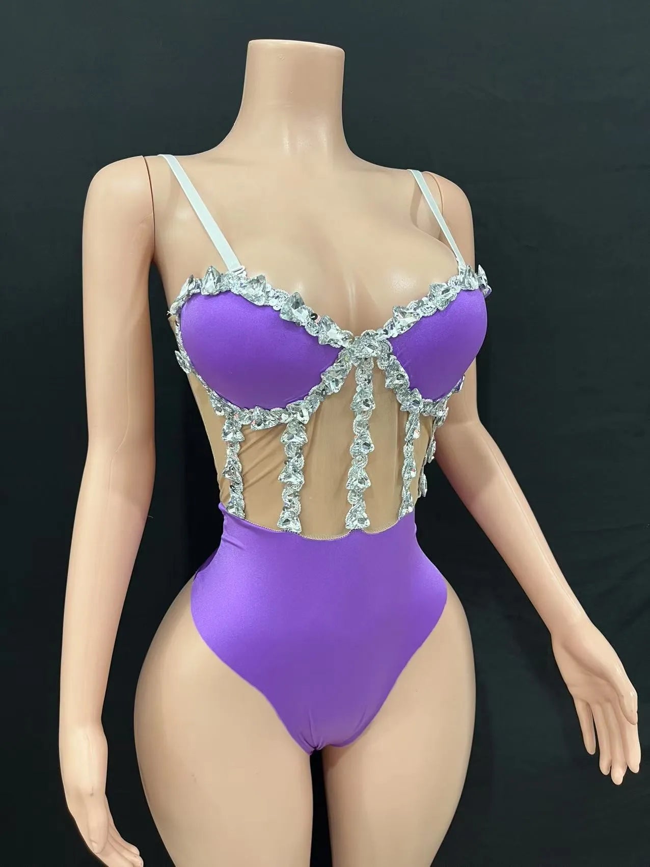 Multi colored triangle jumpsuit, party dress, birthday dress, bar party, dance party, dance team, gogo, women's bar, nightclub,