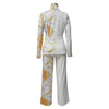 2024 Women Formal Jacket & Trousers Office Lady Outfits Autumn Women Two Pieces Set Print Blazer Coat & Pants Suit Sets Female
