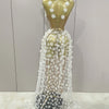 Sexy Mesh See Through Flowers Backless Long Dress 2025 Women Elegant Party Wedding Celebrate Evening Gown Prom Hotwife Outfit