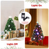 3/ 4/ 5/ 6 FT Fiber Optic Artificial Christmas Tree Pre-Lit Christmas Tree, Xmas Full Tree, Xmas Holiday Decor for Office, Home