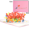 Valentine's Day Gift 3D Pop Up Card Anniversary Wedding Birthday for Wife Husband Greeting Cards with Envelope and Note Card