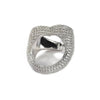 New Full Iced Out Bling Hollow Heart Ring Gold Silver Color 5A CZ Micro Pave Cubic Zircon Rings Hip Hop Punk Men Women Jewelry