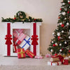 Christmas Front Door Decoration Hanging Bow Knot Imitation Linen Ribbon New Year Xmas Front Door Decor Big Bow Diy Material
