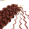 Beach Curl Crochet Hair Gogo Curl Crochet Hair 18 Inch Ombre Brown Blonde Bug Ginger T30 Synthetic Deep Wave Twist Crochet Braid