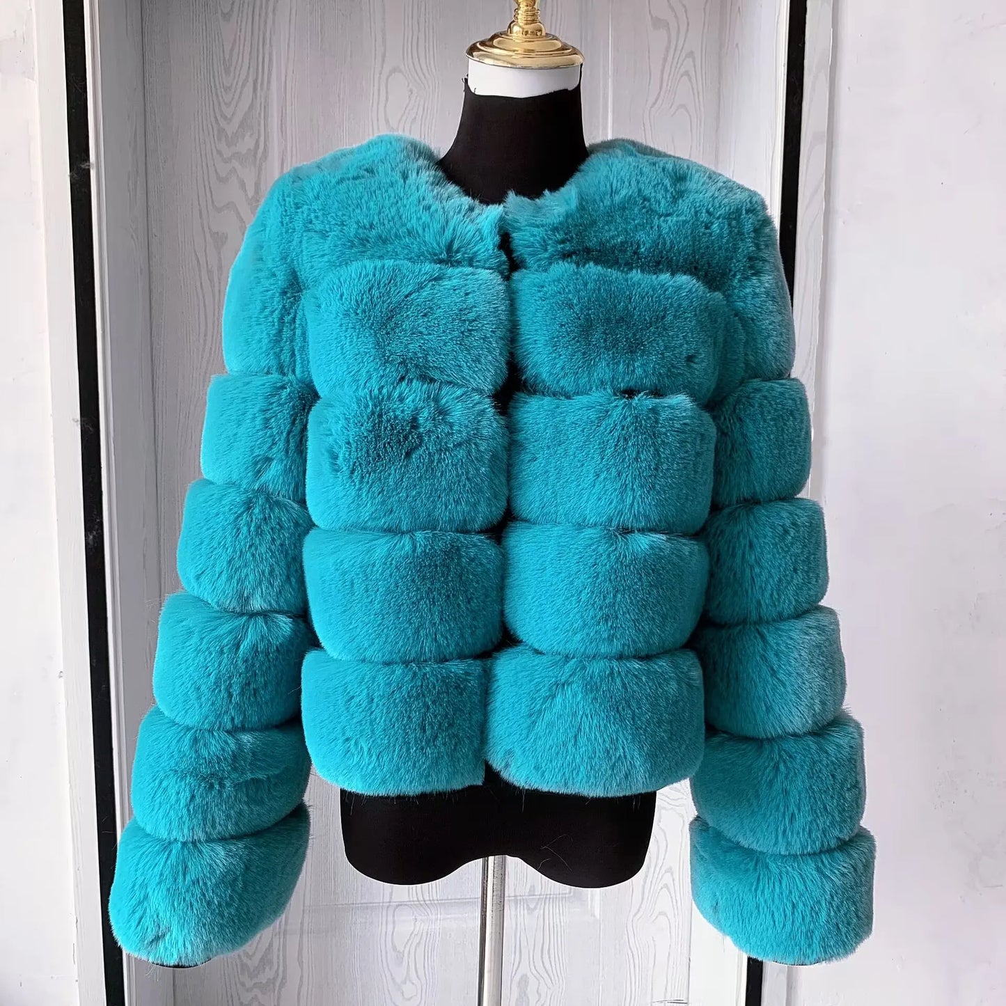 Damenmode Kunstpelzmantel superheiß Herbst Winter Damen kurze Kunstfuchsjacke flauschig hohe Qualität 7XL Damen Pelzmäntel