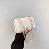 Fashionable Mini Quilted Embossed Chain Shoulder Bag Simple And Versatile Diagonal Crossbody Bag For Women Square Handbag