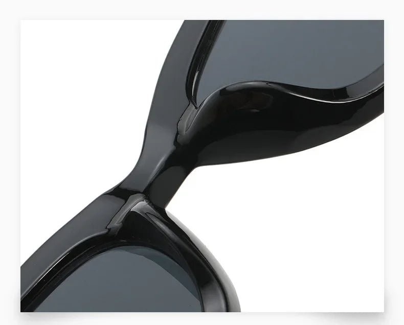 New Small Frame Cat Eye Sunglasses Women Personality Hollow Triangle Sun Glasses Men Trendy Retro Oval Gafas De Sol Mujer