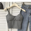 Crop Top Women Sexy Wireless Push Up Padded Tank Top Slim Was Thin Sports Summer Camisole 2023 New