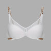 BEAUWEAR Thick Pad Push Up Bra with wire for Small Chest Women Letter Print Mesh Underwear Breathable 75B 80B 85B 90B