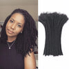 Handmade Permanent Locs Thickness Dreadlock Extensions Soft 100% Human Hair Locs Extensions Natural Black For Women Men Full