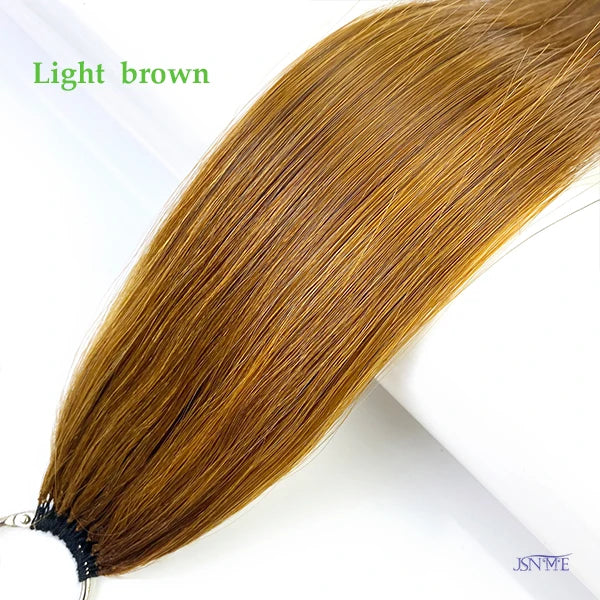 JSNME Micro Feather New hair extensions 100% Real Natural Human Hair Comfort Invisible 14-28 inch Black Brown Blonde 613 color