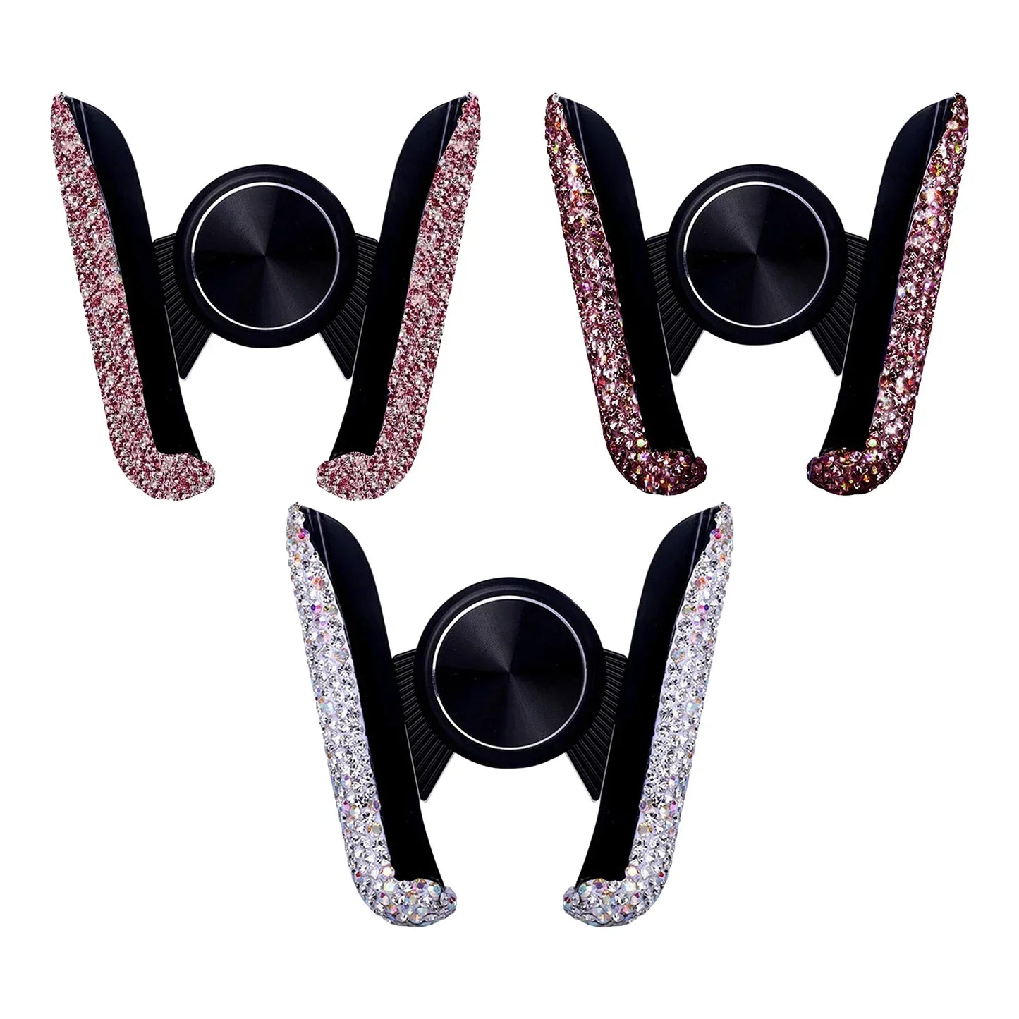 Car Phone Holder Women Diamond Crystal Car Air Vent Mount Clip Mobile Phone Holder Stand in Car Bracket Interior Accessories
