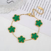 Color jewelry clover stainless steel new plant five-leaf flower bracelet hot jewelry jewelry gifts for women