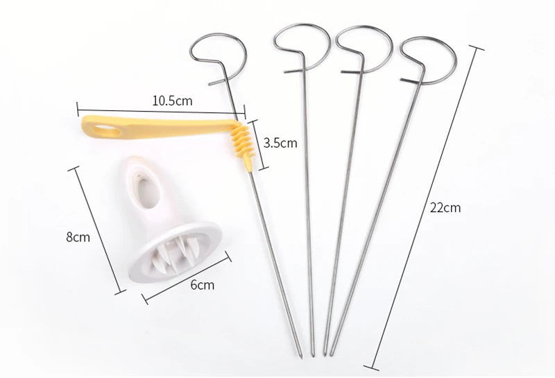 Protable Potato BBQ Skewers For Camping Chips Maker potato slicer Potato Spiral Cutter Barbecue Tools Kitchen Accessories
