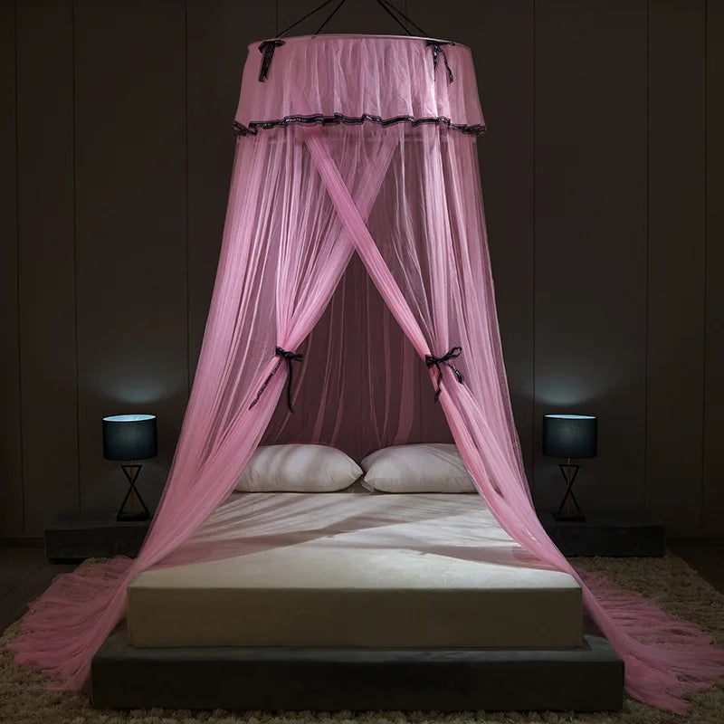 Baby Canopy Mosquito Net Bed Canopy Curtain Bedding Crib Netting Pink Girls Princess Play Tent for Kids Children Room Decoration