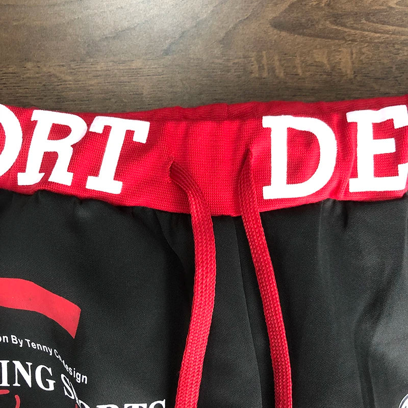 Letter Graphic Print Sweatpants for Men Hip Hop Joggers Sports Athletic Pants for Workout Casual Elastic Waist Lounge Trousers
