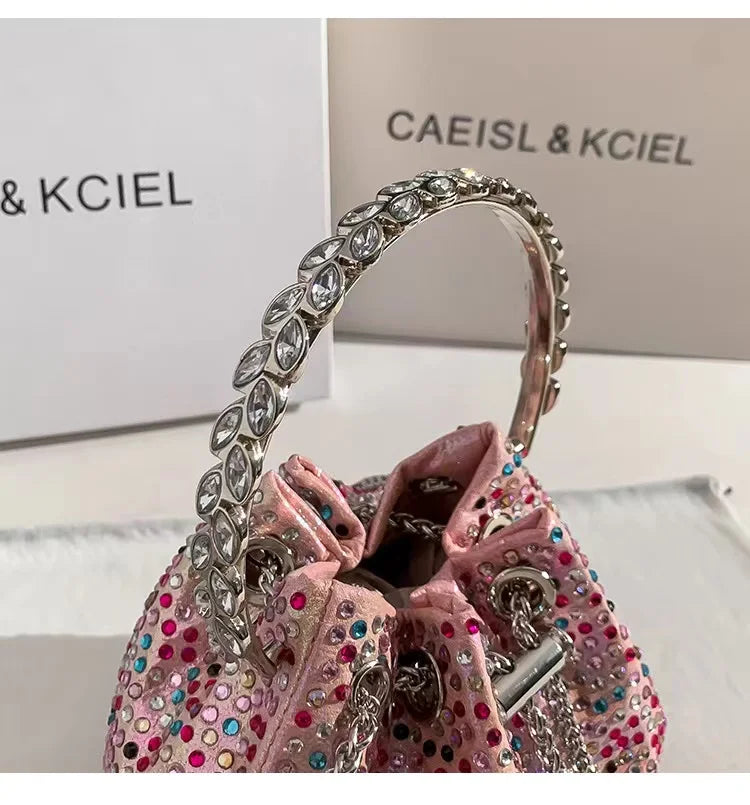 Wedding Party Clutch Purse Glitter Shiny Diamond Banquet Bag Women's Handbag Luxury Fashion Evening Bag Shoulder Chain Bag