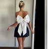 Women Strapless Backless Short Dress Elegant Sexy Off Shoulder Sleeveless Dresses 2025 Ladies Evening Party Birthday Gowns Black
