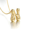 Greatera Gold Color Chunky Balloon Bubble Initial Letter Pendant Choker Necklaces for Women Custom Personalized Jewelry