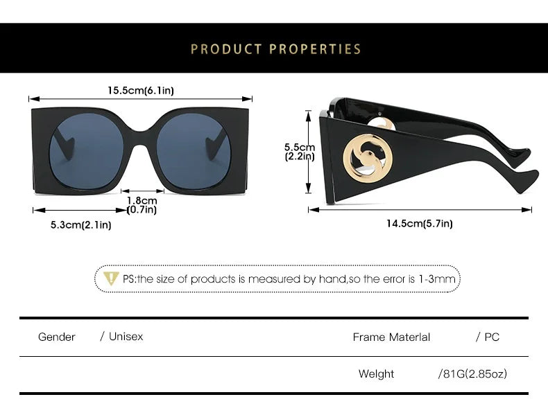 Colorful Square Sunglasses Women Men Two Color Frame Travel Sun Glasses Female Shades UV400 Male Gafas Oculos Brand Luxury