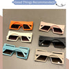 KAMMPT Square Oversized One-pieces Sunglasses Men Women Trendy Gradient Goggle Eyewear Fashion Luxury Brand Design Sun Glasses