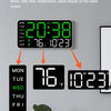 LED Digital Wall Clock Temperature Date Week Display Table Alarm Clocks Voice Control Electronic Clock Brightness Adjustment
