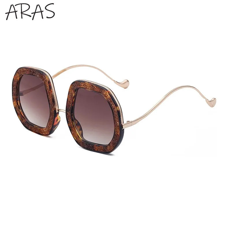 Oversized Luxury Diamond Shiny Sunglasses Women Irregular Round Crystal Sun Glasses Men UV400 Shades Eyewear Polygonal Sunglass