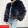 Maomaokong 2025 Natural Real Fox Fur Coat Women Winter Warm Luxury Fur Jacket Detachable Long Sleeves Female Vest Furry Coats