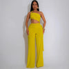 FAGADOER Sexy Ruched Patchwork Bodycon Jumpsuits for Woman Halter Sleeveless Wide-leg Romper Female Streetwear Overalls 2025 New