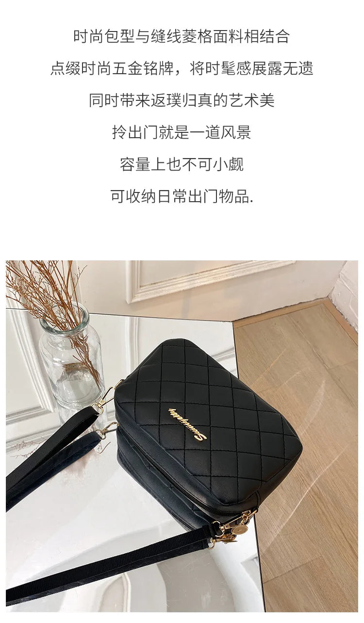 2023 Tassel Small Messenger Bag For Women Trend Lingge Embroidery Camera Female Shoulder Bag Fashion Chain Ladies Crossbody Bags