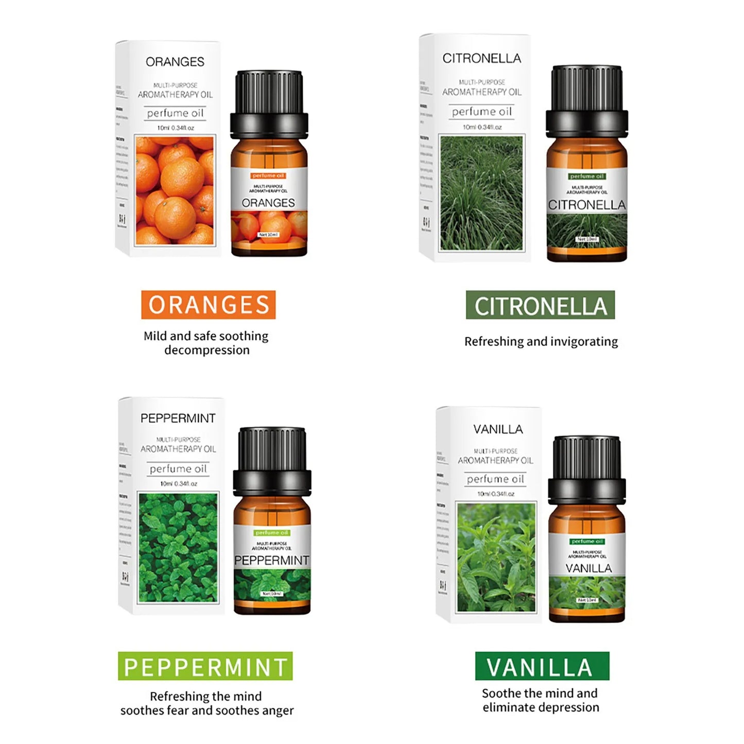 Flower Fruit Essential Oil Water-soluble Relieve Stress For Humidifier Aroma Diffuser Fragrance Lamp Air Freshening Aromatherapy