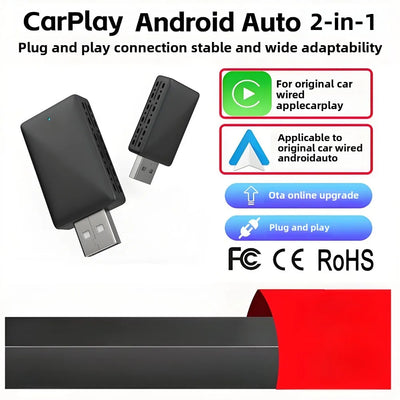 NEW Wireless Mini Box 2in1 CarPlay Android Auto Wireless Mini Box Adapter Smart Plug And Play Dongle Bluetooth WiFi Fast Connect