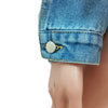 Fashion Broken Holes Long Sleeve Short Denim Jacket Ladies Trend Streetwear Casual Outerwear Women's Double Button Splicing Coat