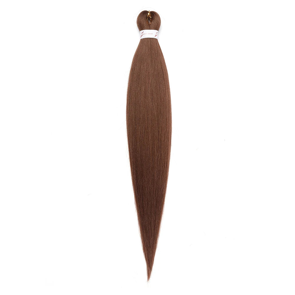 Pre-stretched Braids Synthetic Hair Professional Itch Free Hot Water Setting Fiber 30'' Ombre Yaki Texture Braid Hair Extensions