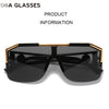 2023 Luxury Big Square Sunglasses Women Brand Designer Retro Blue Sun Glasses For Female Oversized Black Shades Oculos UV400