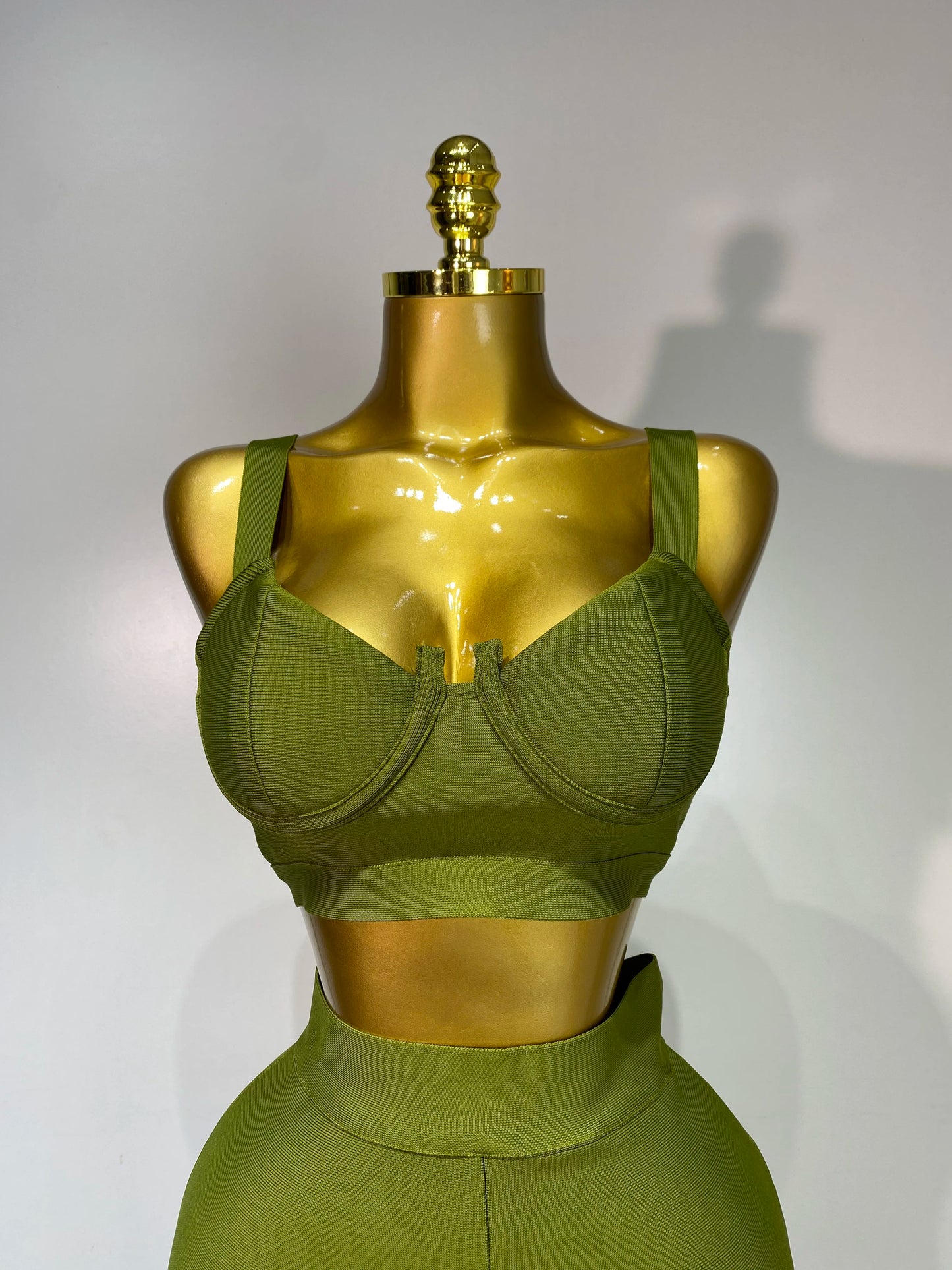 High Quality Elegant Bandage Top Pant Set Women Sexy Evening Party Nightclub Luxury Birthday High Street Fashion Two Piece Set