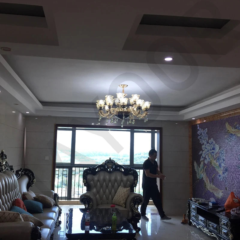 Chandelier Living Room Grand Luxury Crystal Lamp Dining Room Bedroom Decoration French Retro Chandelier Lighting Fixtures