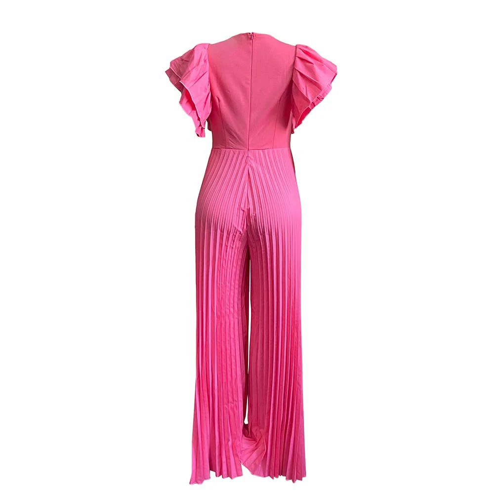 White Blue Yellow Red One-piece Short Sleeve Overalls For Women Pants Jumpsuit Wedding Evening Party Clothing Plus Size Bodysuit