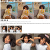 Afro Kinky Curly Wigs with Bangs 250% Density Brazilian Remy Human Hair Full Machine Made Wigs Short Afro Curly Wigs For Women