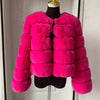 Damenmode Kunstpelzmantel superheiß Herbst Winter Damen kurze Kunstfuchsjacke flauschig hohe Qualität 7XL Damen Pelzmäntel
