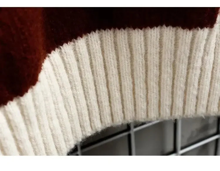 2023 New Men's Sweater Autumn Winter Japanese Style Knitted Trendy Pullovers Basic Killer Whale Cardigan Fashion