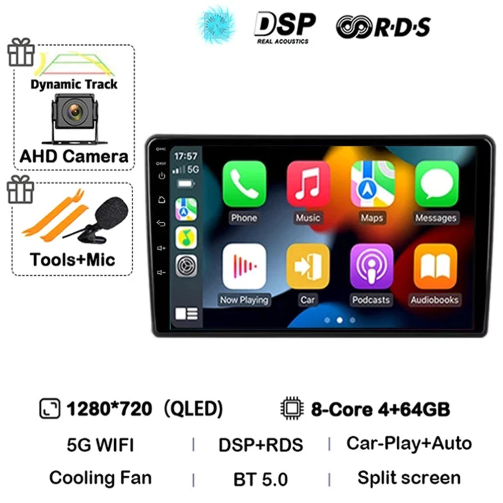 Carplay Auto Android 14 Car Radio For Honda Element YH 2002 2003 2004 2005 - 2011 GPS BT Multimedia 2Din Player Stereo DVD Video