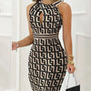 Women Party Dress Geometric Print Sleeveless 2024 Y2k High Waist Dress Summer Vestidos Bandage Party Bodycon Dresses Sexy