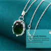 DOTEFFIL 925 Sterling Silver Green Zircon AAAAA Pendant Necklace 16-30 Inch Chain For Woman Fashion Wedding Party Charm Jewelry