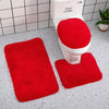 3pcs Bathroom Mat Set for Bathroom Silk Tie-Dye Toilet Soft Non Slip Rug Shower Carpets Toilet Lid Cover Floor Mats for Hallway